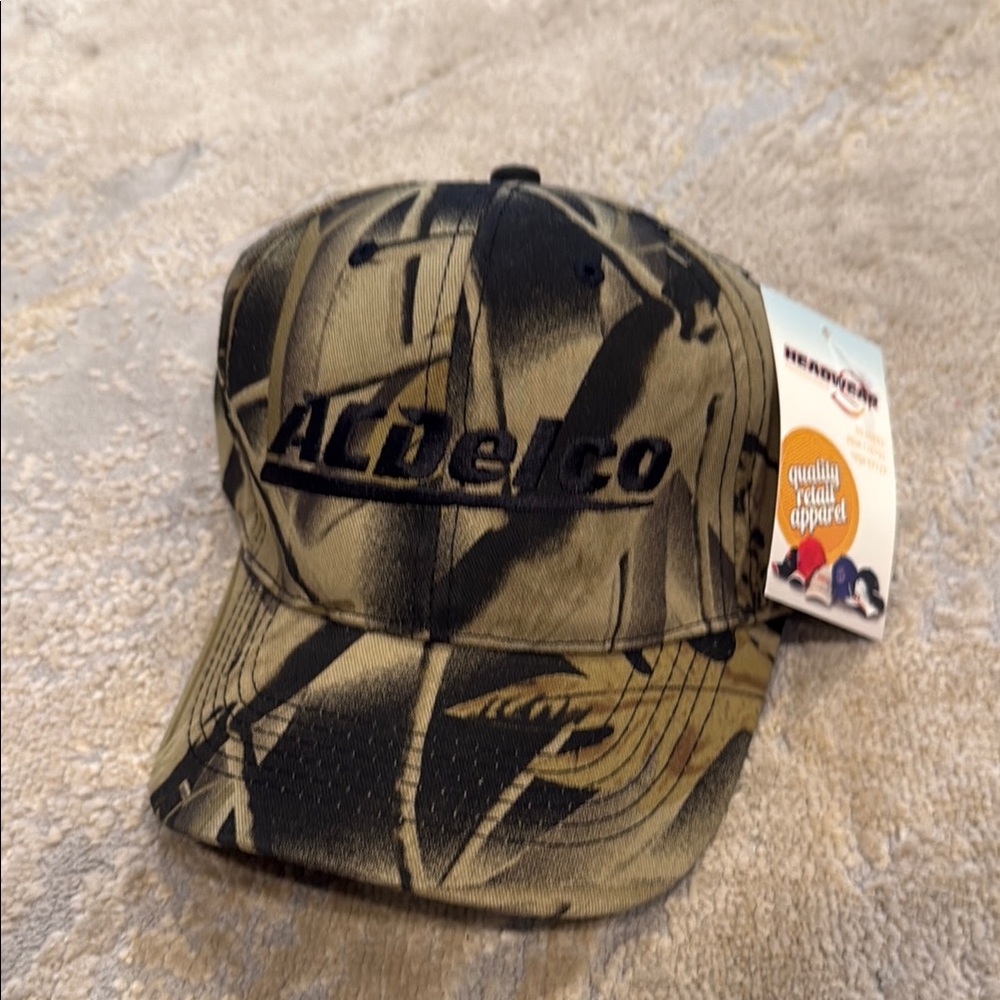 AC Delco Cap Men One Size Hat Camo Snapback Adjustable Hunting Outdoors Workwear